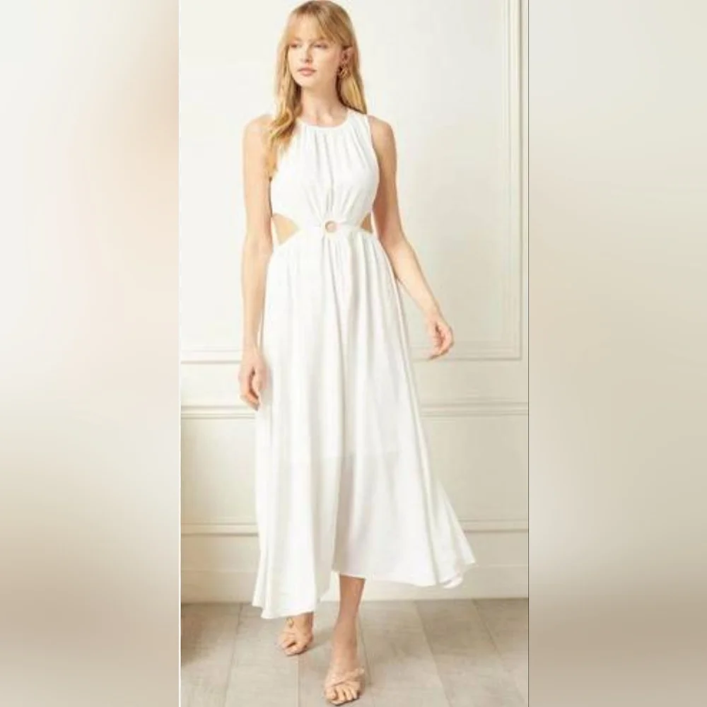 Entro Sleeveless Cutout Maxi Dress size Medium